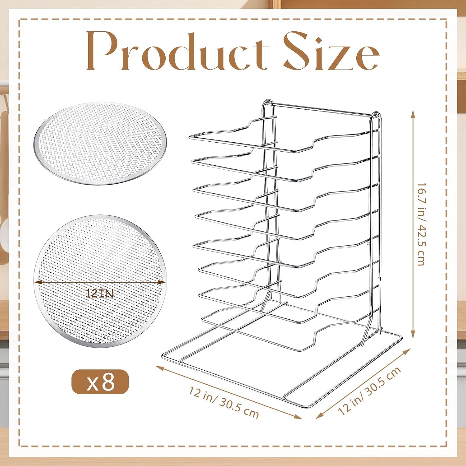 ชั้นวางพิซซ่า 8 ชั้น พร้อมถาดอ - Baking Kitchen Set บทวิจารณ์และราคา