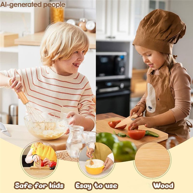 ชุดมีดไม้สำหรับเด็กและชุดอุปกร - Kitchen Kids Baking Set บทวิจารณ์และราคา